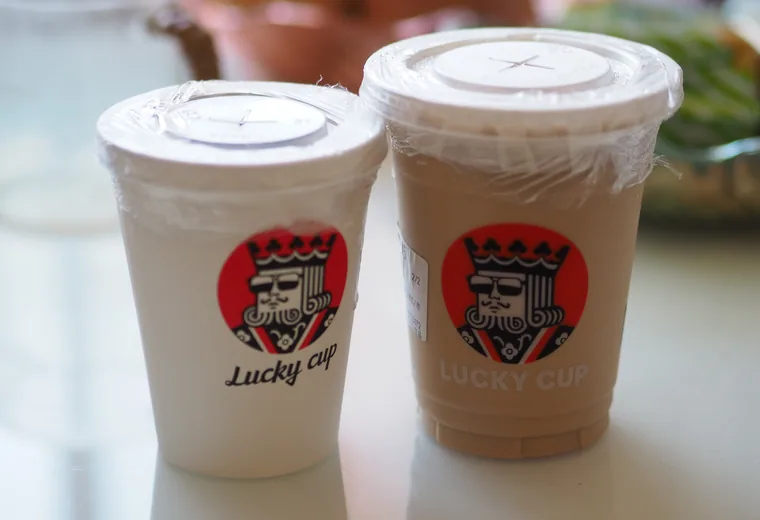 Iced coffee Two iced coffees in cups